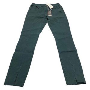Madison Parsons High Rise Skinny Ankle Front  Seam Split Jeans-Army Green -4/27